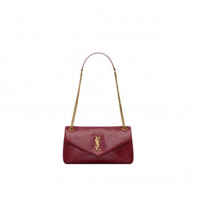 YSL CALYPSO SMALL IN SHINY LEATHER 734153AADRE6688 (26*14*7cm)